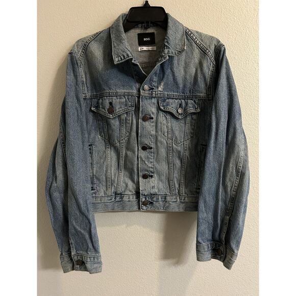 Urban Outfitters BDG Acid Wash Worn Look‎ Denim Jean Jacket Woman’s Size Mediums - Picture 1 of 5